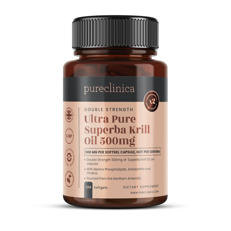 [Australia] - Ultra Pure Superba Krill Oil 500mg x 120 Capsules - sourced in the unpolluted waters of the Antarctic providing a rich supply of Astaxanthin and Omega 3 