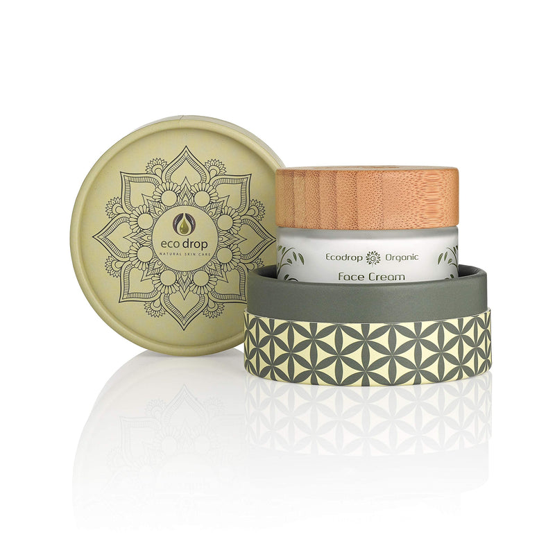 [Australia] - Ecodrop Organic Face Cream | Advanced Non-Greasy Daily Facial Cream for Women | Made with 100% All Natural Ingredients | Moisturiser & Anti Ageing Treatment| Vegan | Eco Packaging 