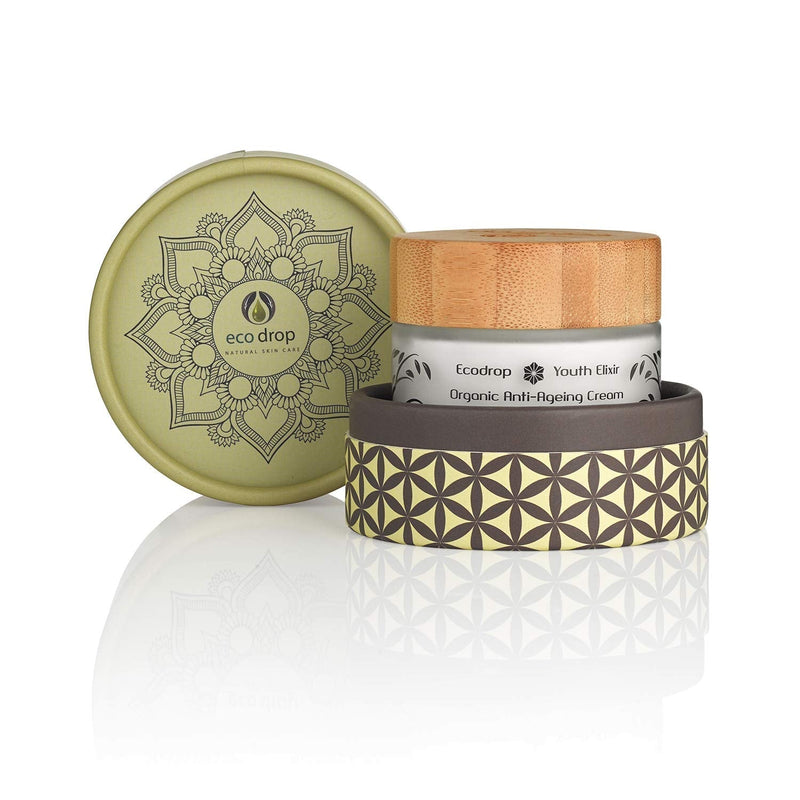 [Australia] - Ecodrop Organic Anti Ageing Cream | Advanced Daily Facial Wrinkle Treatment Cream for Women & Men | All Natural | with Hyaluronic Acid, Retinol & Argan Oil | Vegan | Eco Packaging 