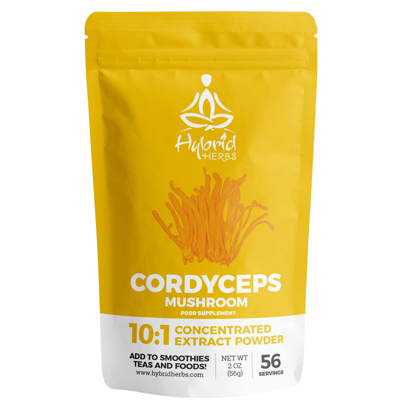 [Australia] - HYBRID HERBS � CORDYCEPS MUSHROOM | 10:1 Extract Powder | Natural Supplement with Polysaccharides & Beta Glucans | Immune, Performance, Energy, Endurance Support | 56 Serving (56g) 