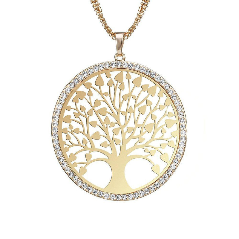 [Australia] - Ouran Tree of Life Necklace for Women,Long Chain Necklace Charm Pendant Necklace Girls Gold Silver Necklace for Friends Gift Gold plated 