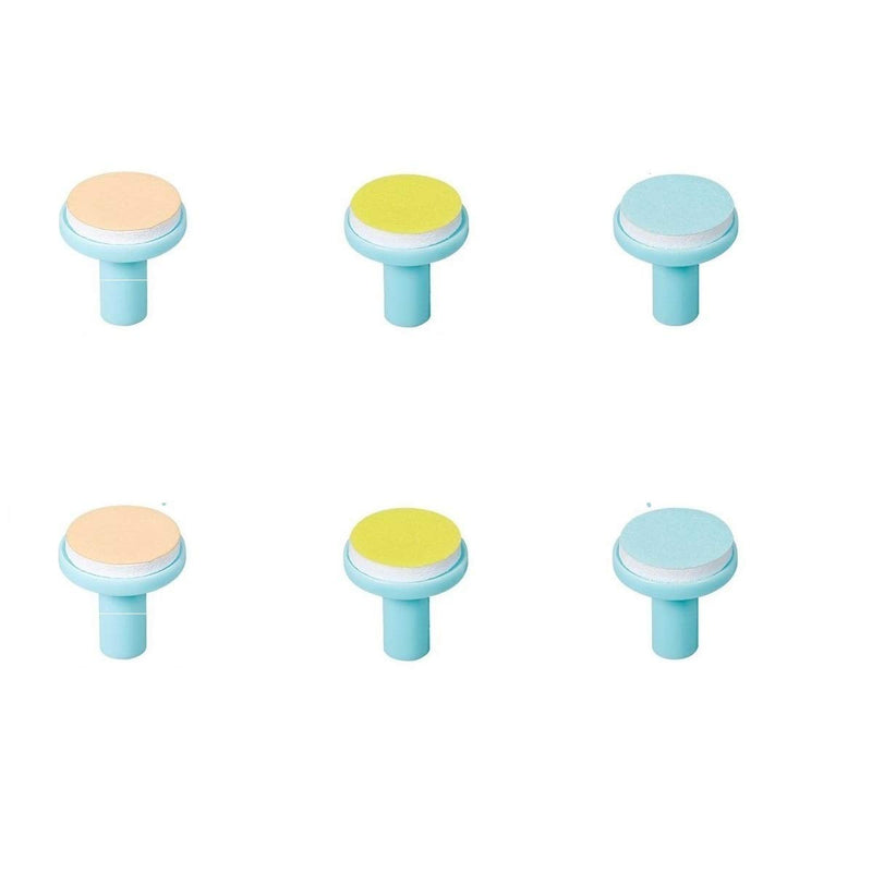 [Australia] - Replacement Pads for Electric Baby Nail Trimmer - Jaybva 6PCS Replacement Grinding Heads Polish Disc for Standard Nail File Clippers and Cutter Kit Blue 