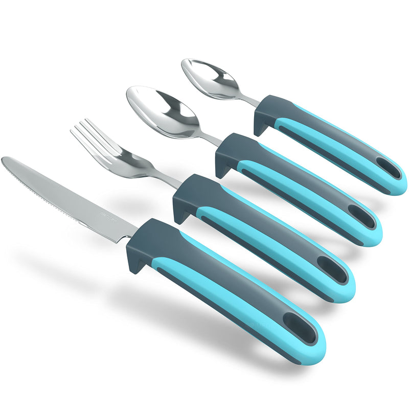 [Australia] - Medipaq Easy Grip Cutlery - Great for The Elderly, Disabled Or Those Suffering with Tremors and Trembling Hands. Easy Pick up. (1x Set) 