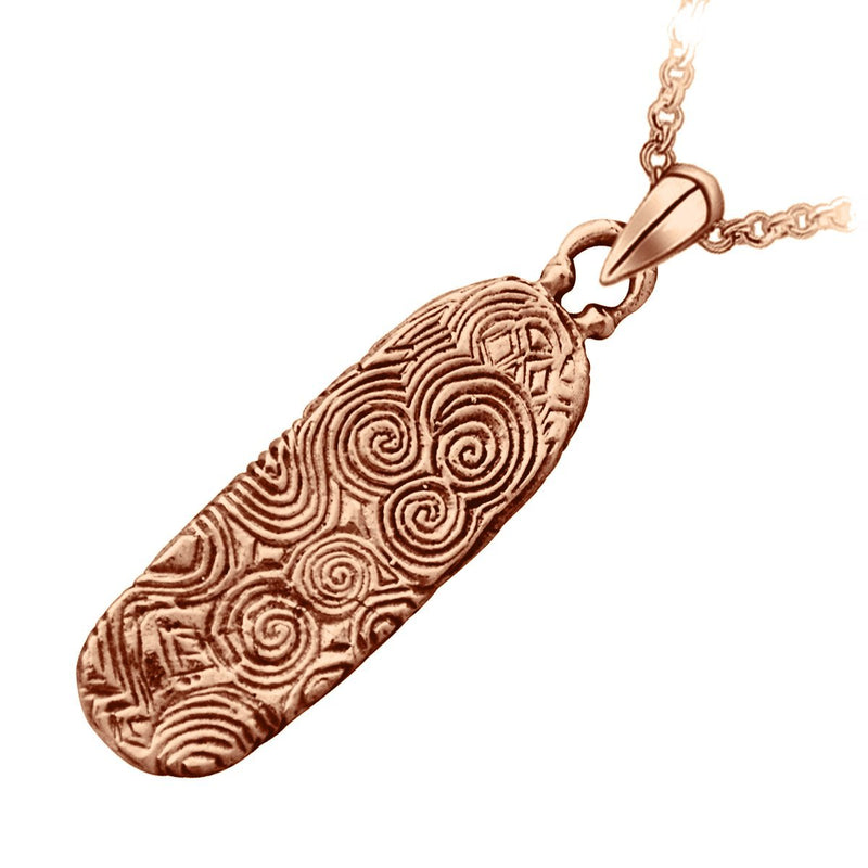 [Australia] - GWG Jewellery Women Necklace Gift Pendant Necklace Plated Celtic Prehistoric Design Carved on Entrance Stone to Newgrange for Women Rose Gold 