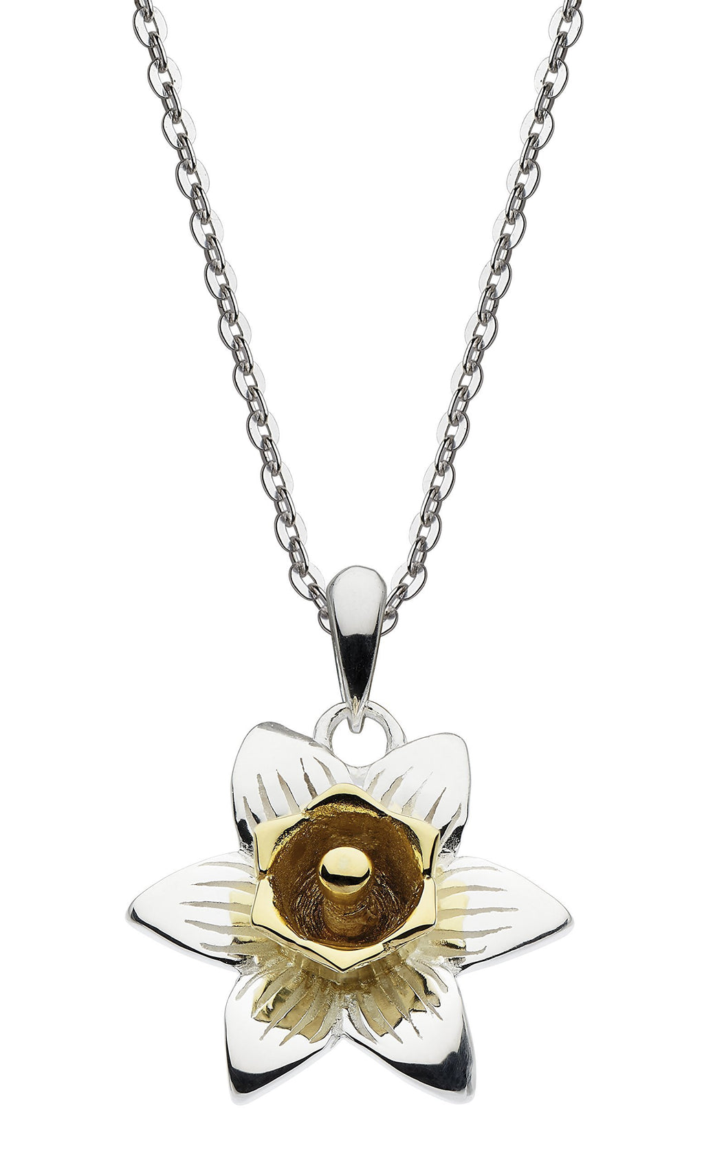 [Australia] - Heritage Sterling Silver and Gold Plate Carey Daffodil Necklace of Length 45.7cm 9230GD 