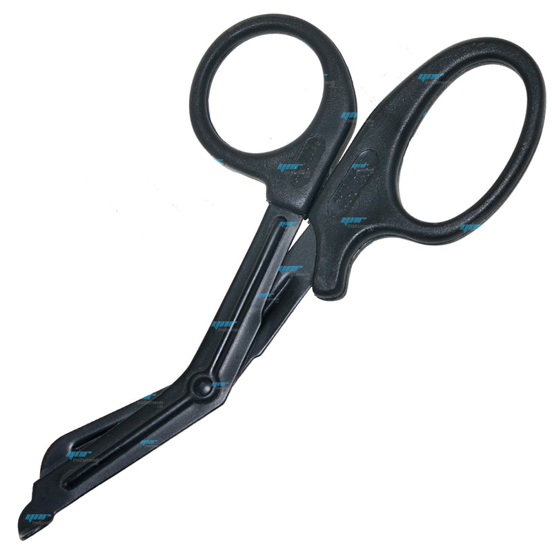 [Australia] - YNR Paramedic Vet EMT EMS Trauma Shears Nurses Utility Bandage Fire Rescue First Aid Medical Scissors Full Black CE (Full Black, 7.5") 