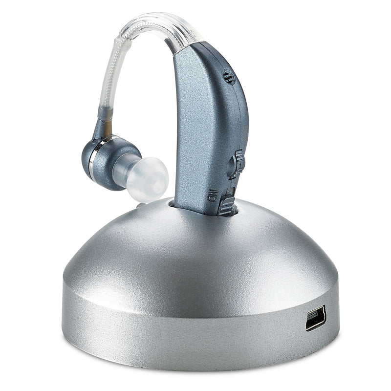 [Australia] - Digital Hearing Amplifier - Personal Hearing Enhancement Sound Amplifier, Rechargeable BTE Digital Hearing Amplifier, Behind The Ear with All-Day Battery Life, Modern Blue 