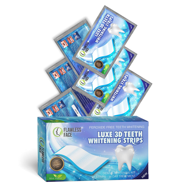 [Australia] - Teeth Whitening Strips - 28 Strips for Natural Clean Smile - 14 Days Advanced Non-Peroxide Teeth Whitening Kit - Home Tooth Whitening Non Crest Treatment 3D Advanced Effects - Free P&P - UK Seller 