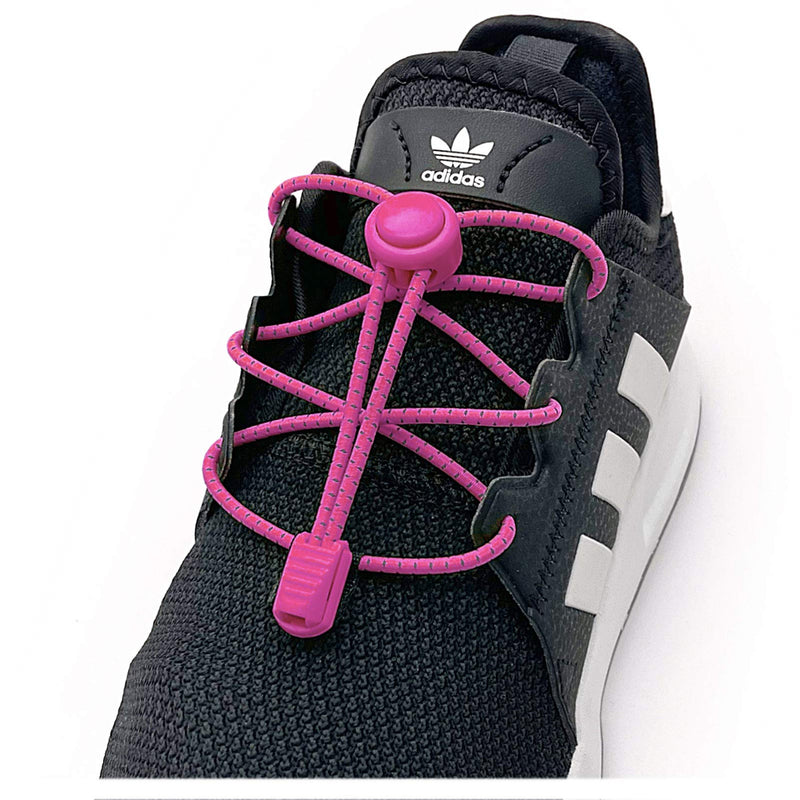 [Australia] - Hilelife Elastic No Tie Shoelaces - Non Tying Active Stretchy Laces Running Shoe Laces With Reflective String and Locks For Sneakers Pink 1 
