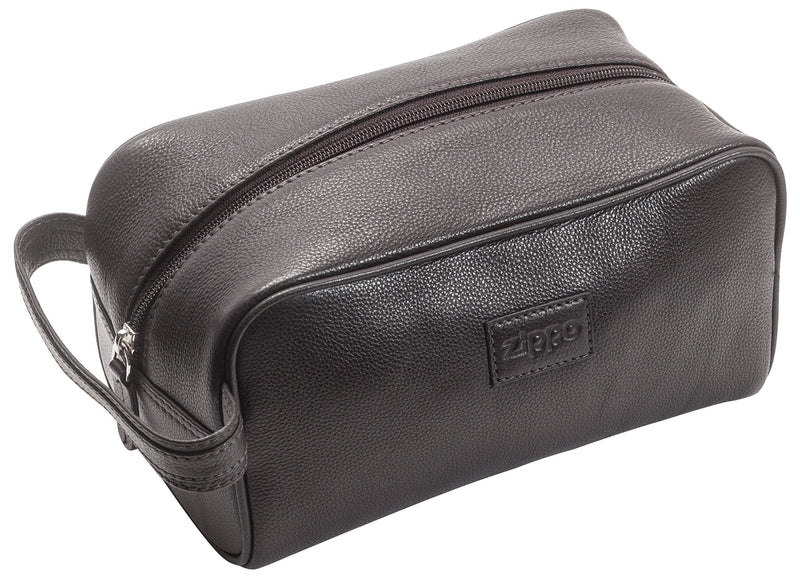 [Australia] - Zippo Leather Toiletry Bag, 22 cm, Mocha 