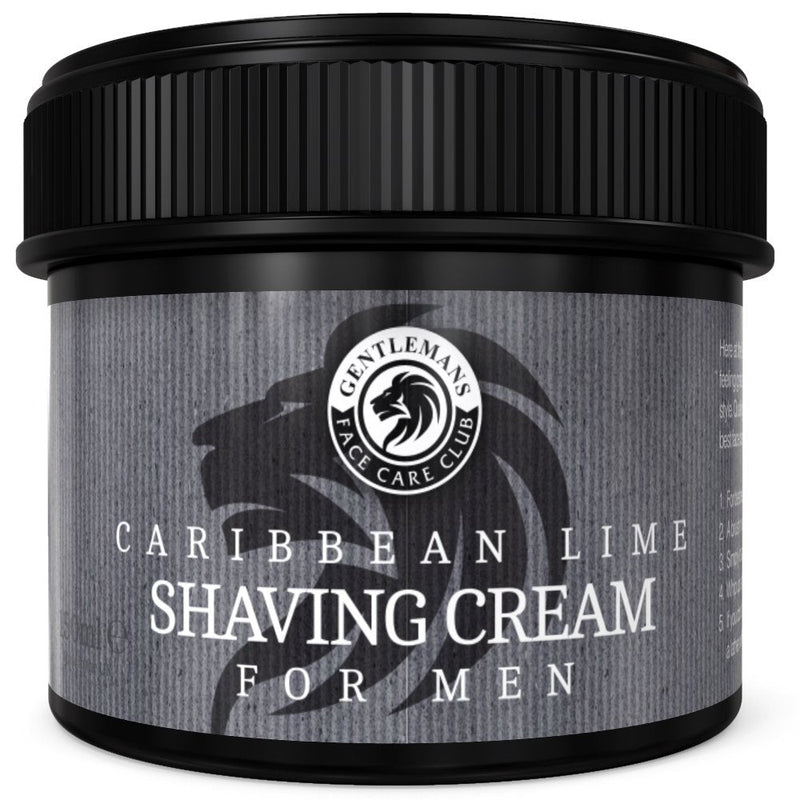 [Australia] - Lime Shaving Cream - Luxury Shave Cream From Gentlemans Face Care Club - Large 90 Day Supply 150ml Pot + 100% Money Back Guarantee (Caribbean Lime) 