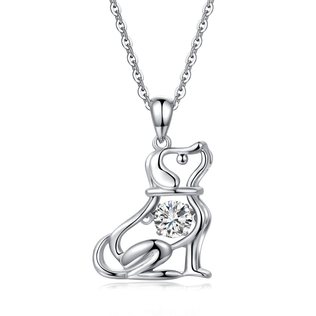 [Australia] - Dog Necklace Jewellery Pendant For Women 925 Sterling Silver Animal Necklace Jewelry 