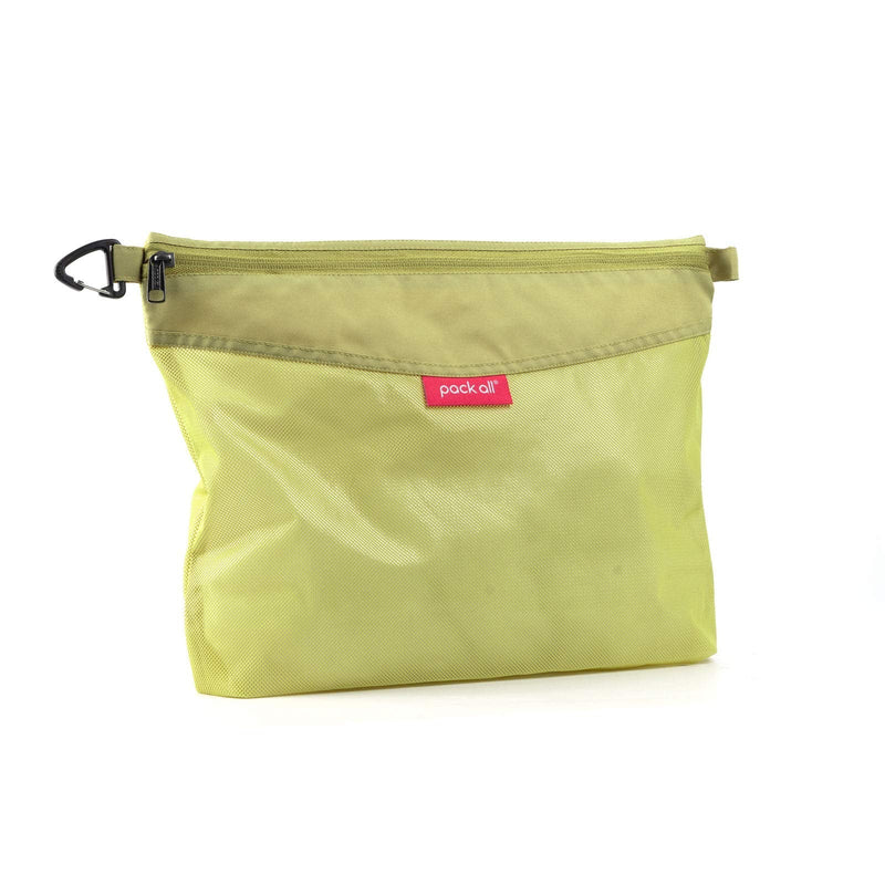 [Australia] - pack all Water-Resistant Material Zipper Pouch, Mesh Zipper Bags for Storage, Travel, Office (Green, Large) L Green 