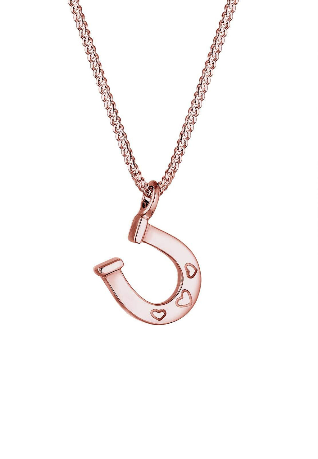 [Australia] - Elli Children's 925 Sterling Silver Girls Horseshoe Talisman Lucky Charm Pendant with Necklace of Length 36 cm 