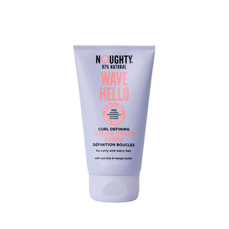 [Australia] - Noughty Wave Hello Curl Taming Cream, 97% Natural Sulphate Free Vegan Curl Defining Haircare, Vitamin Rich Smoothing Formula for Curly & Wavy Hair (150ml) Curl Cream single 