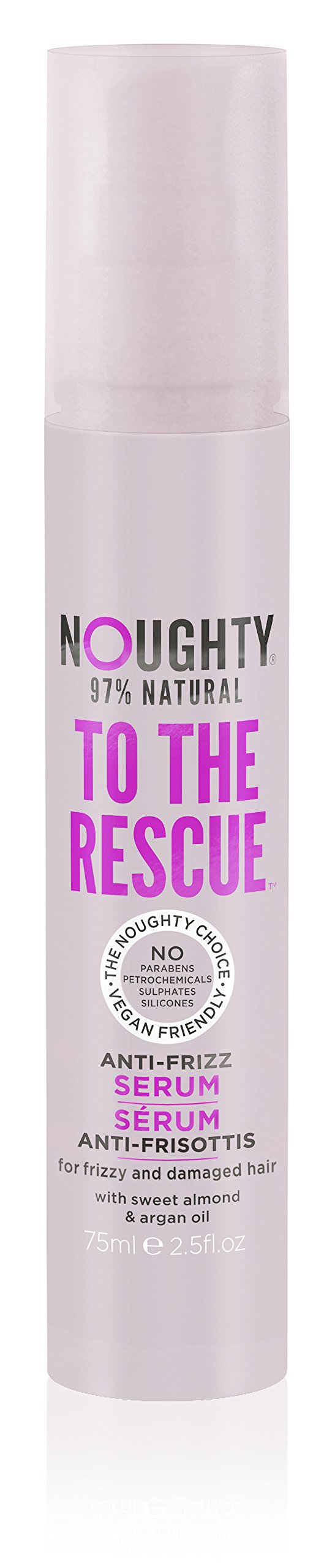 [Australia] - Noughty To The Rescue Anti-Frizz Serum, 97% Natural Sulphate Free Vegan Haircare, Smoothing Hydrating Formula with Heat Protection for Dry, Frizzy & Damaged Hair (75ml) Wave Hello Hydrating Frizz 