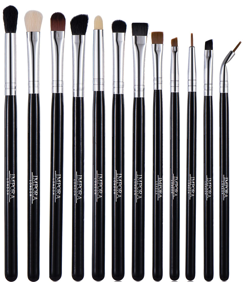 [Australia] - Eye Makeup Brush Set by Impora London. Includes - Eyeshadow Brushes, Blending Brush, Crease Brush, Eyeliner Brush & more [12 Brushes]. 