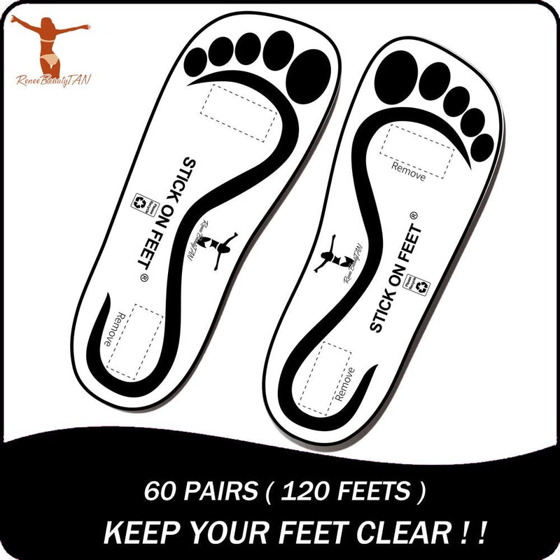 [Australia] - 60Pairs(120feets) Spray Tanning DISPOSABLE STICKY FEET BLACK ‚Ä¶ 