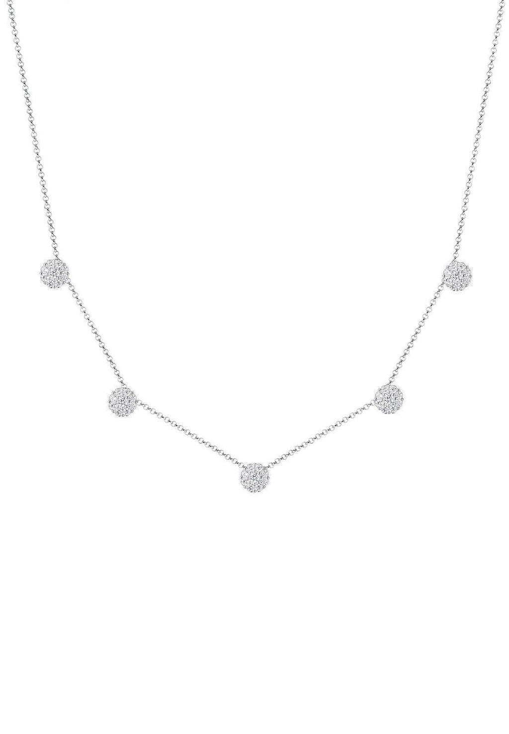 [Australia] - Elli Women's 925 Sterling Silver Swarovski crystals Balls Pendant Necklace 