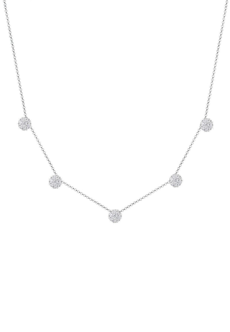 [Australia] - Elli Women's 925 Sterling Silver Swarovski crystals Balls Pendant Necklace 