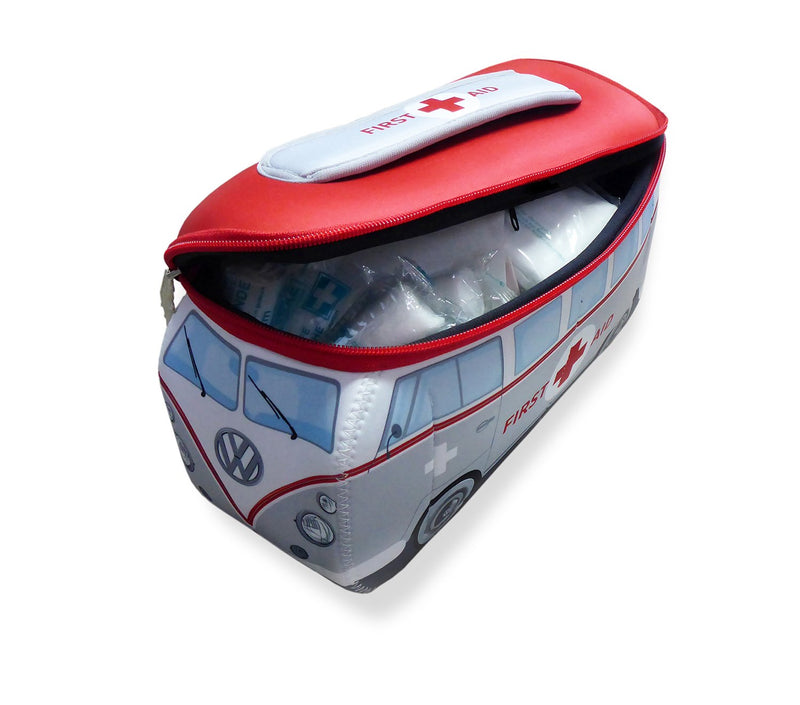 [Australia] - Brisa VW Collection - Volkswagen Hippie Bus T1 Camper Van 3D Neoprene Small Universal Bag - First Aid/incl. Emergency First Aid Kit (Neoprene/DIN 13164) 