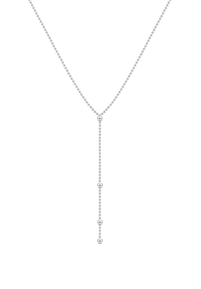 [Australia] - Elli Women's 925 Sterling Silver Y-Shaped Necklace 0111460717_50 - 50cm length 