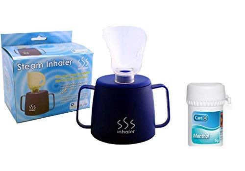 [Australia] - Medisure Steam Inhaler Cup with Menthol Crystals 5 Grams ( Care Brand Menthol Crytals) , Steam Inhaler for Colds , Coughs, Flu and Blocked Sinuses 