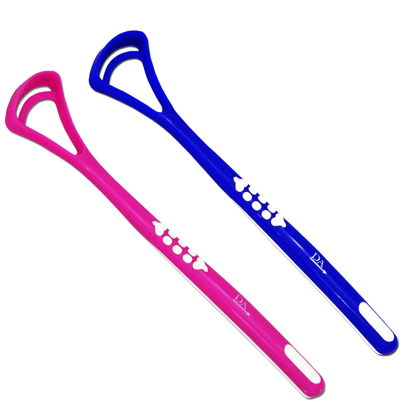 [Australia] - Tongue Scraper Cleaner x 2 ~ Dark Blue & Pink 