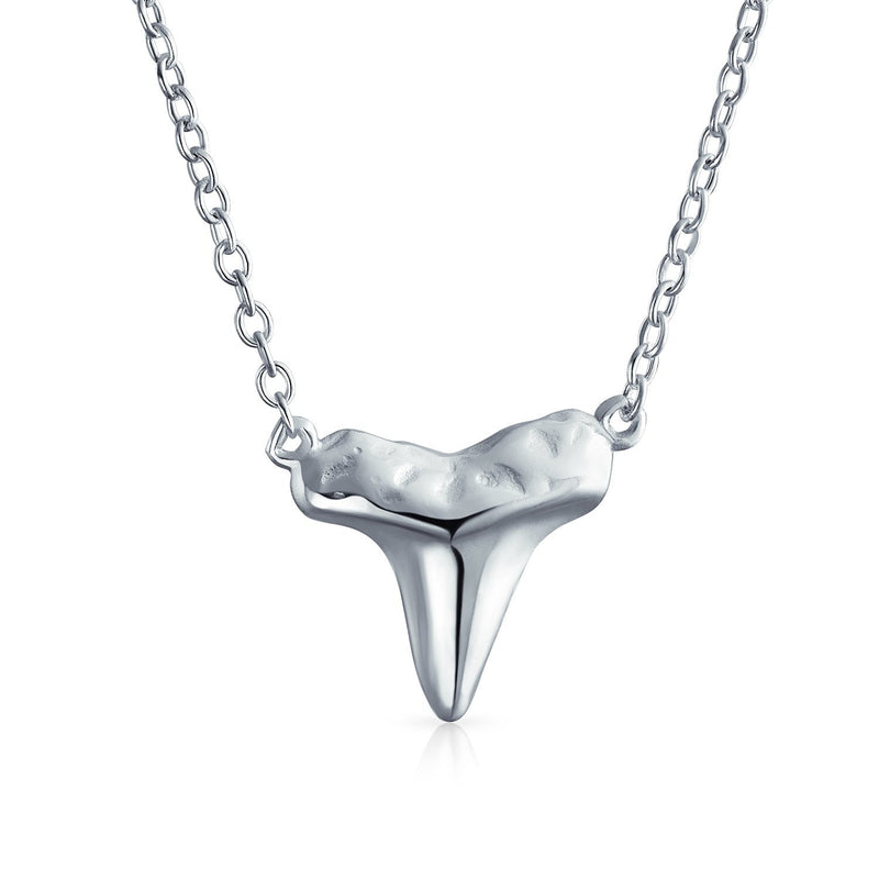 [Australia] - Nautical Fisherman Shark Tooth Pendant Necklace For Women For Teen 925 Sterling Silver 
