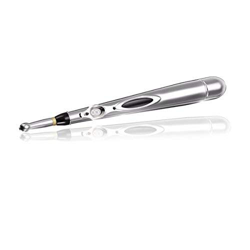 [Australia] - OFKPO Acupuncture Pen Meridian Pain Relief Massager Body Massage, Electronic Meridian Acupuncture Massager Pen (Silver) 