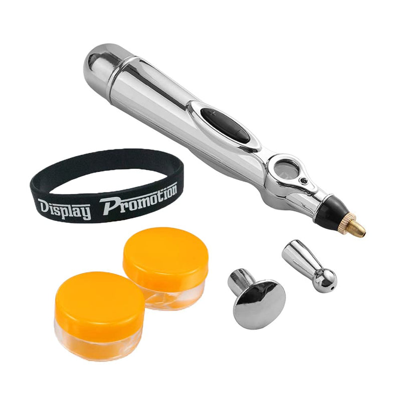 [Australia] - Electronic Acupuncture Pen with 3 Different Heads, Electric Meridian Energy Body Massager Pain Relief Therapy Instrument 