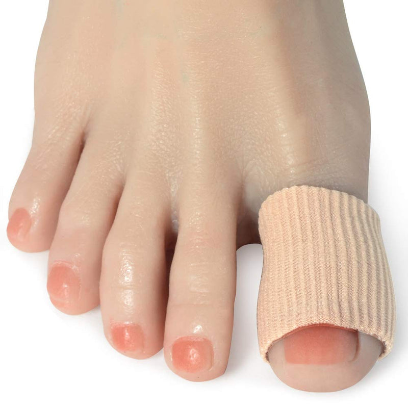 [Australia] - DYKOOK Cuttable Toe Tubes (5 Packs) Big Toe Protectors Made of Elastic Fabric Lined with Silicone Gel. Toe Protectors Relief Toe Pressure Pain,Corn and Calluses Remover (for Big toes-10CM) For Big Toes-10cm 