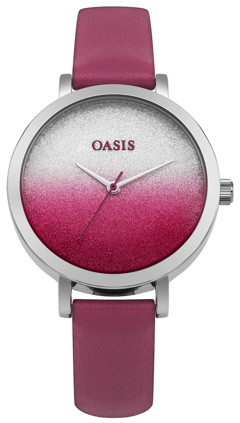 [Australia] - Oasis Womens Analogue Classic Quartz Watch with PU Strap B1630 