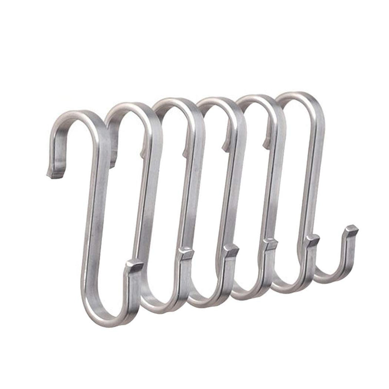 [Australia] - Heavy Duty 304 Stainless Steel S Shaped Metal Hanging Hooks for Hanging, Metal Kitchen Pot Pan Hanger Storage Rack Closet S Type Hooks(10PCS) XL 