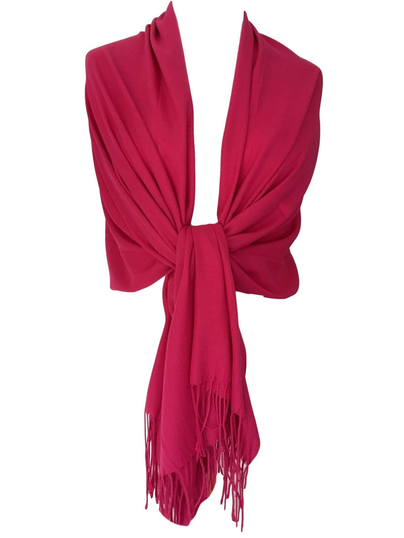 [Australia] - Purple Possum® Pink Pashmina Cerise Wrap Ladies Fuchsia Wedding Prom Shawl Womens Oversized Scarf 