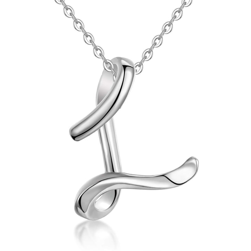 [Australia] - EUDORA Initial Necklace, 925 Sterling Silver 26 Alphabet Letter Personalised Pendant Necklaces Gifts for Women Ladies Girls Mother's day,18inch Chain L 