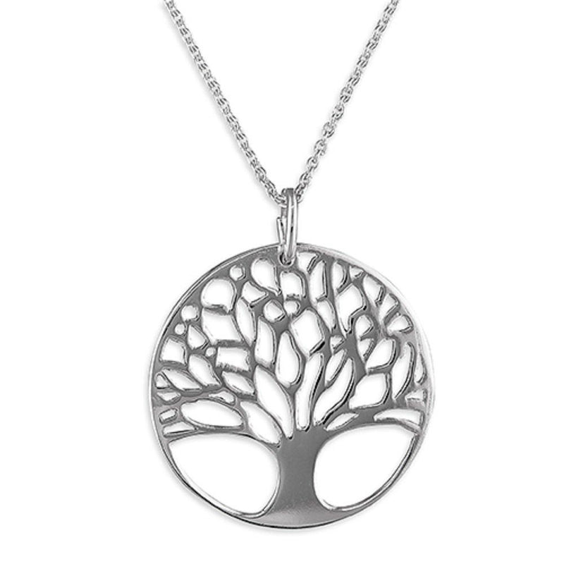 [Australia] - Ladies Sterling Silver Cut Out Tree of Life Pendant Necklace 