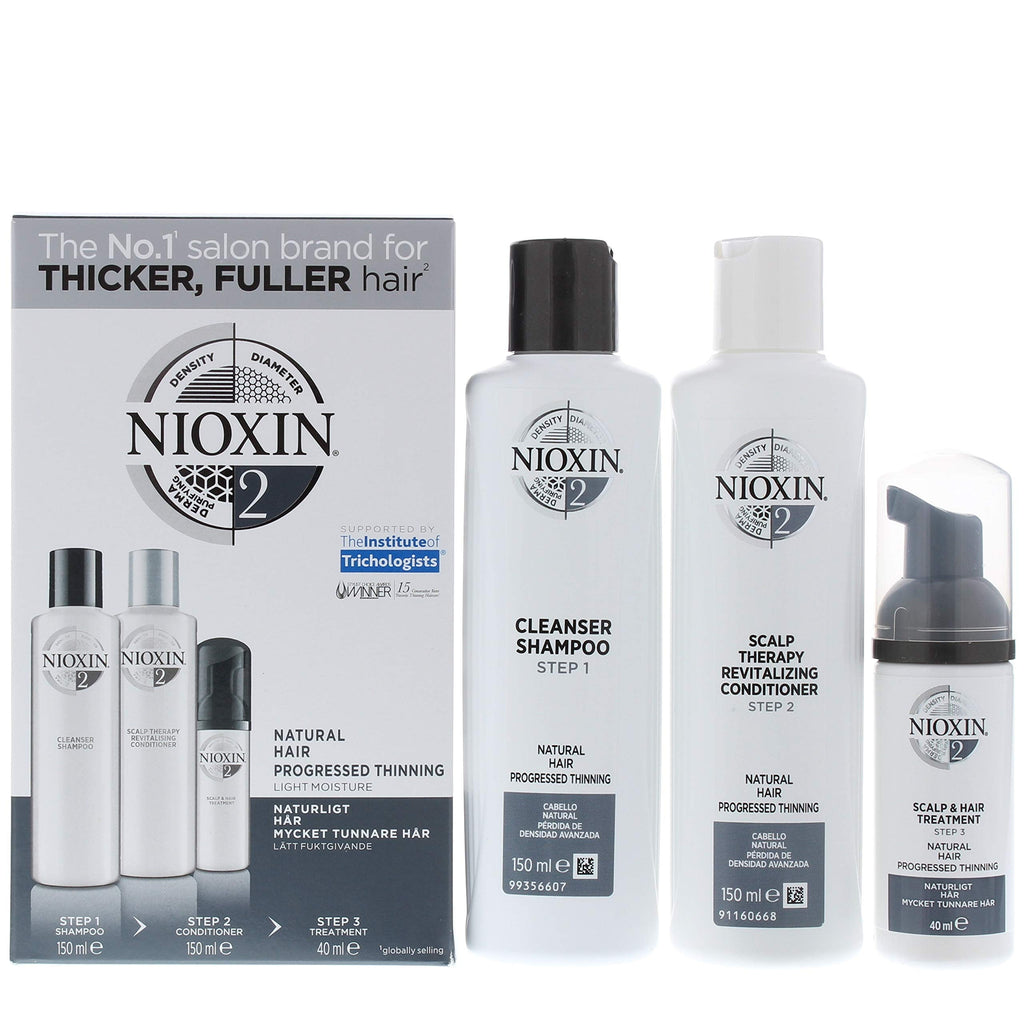 [Australia] - Nioxin System 2 Starter Kit Shampoo, Conditioner & Treatment (Discontinued Version) 