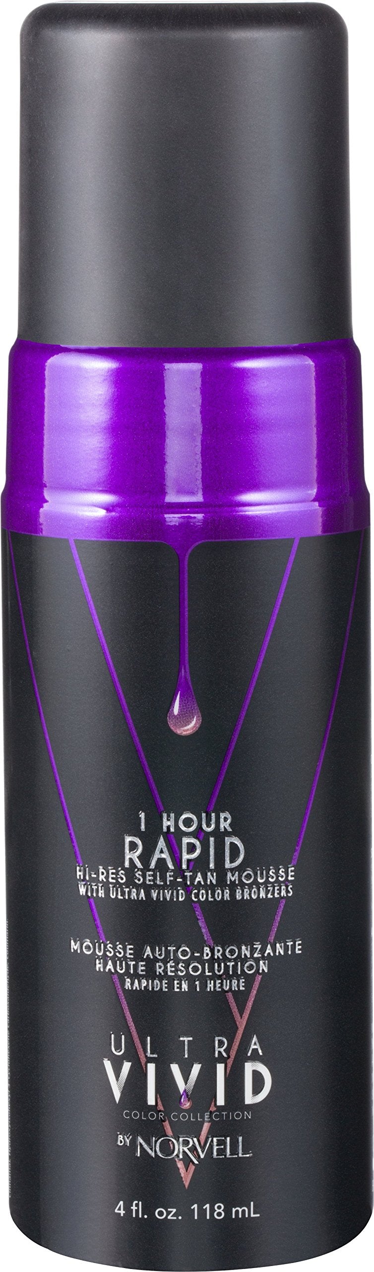 [Australia] - Norvell Ultra Vivid Color Collection 1 Hour Rapid Hi-Res Self-Tan Mousse with Color Bronzers - Instant Natural Looking Bronzing Glow, 118ml. 