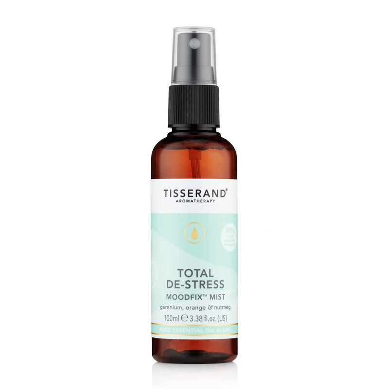[Australia] - Tisserand Aromatherapy | Total De-Stress | Geranium MoodFix Mist With Nutmeg & Orange | 100% Pure Essential Oil Blend | 100ml 