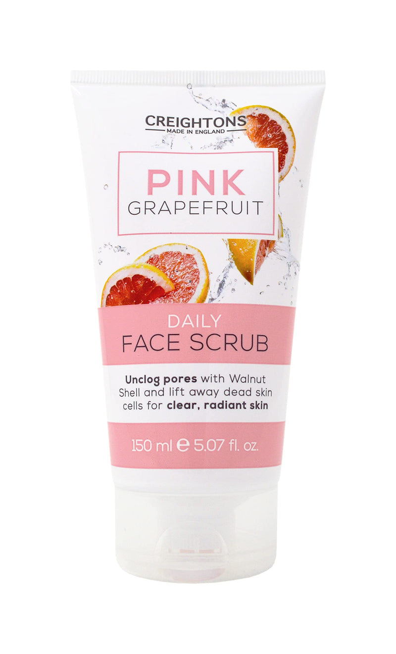 [Australia] - Creightons Pink Grapefruit Daily Face Scrub (150ml) - Unclog pores with Walnut Shell and lift away dead skin cells for clear, radiant skin. Dermatologically tested. 