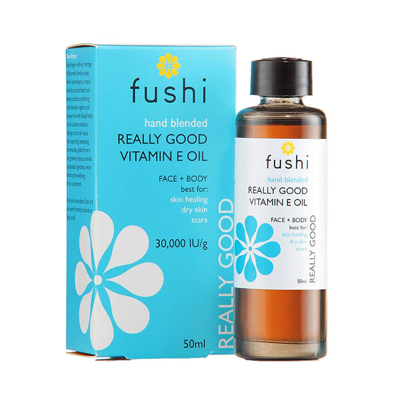 [Australia] - Fushi Really Good Vitamin E Skin Oil 50ml, 30000IU/G |Best for Skin soothing, Dry Skin, Wrinkles, Uneven Skin Tone, Scars | Plant Derived …ë, √ü, Œ≥ & d Tocopherols | Ethical, Vegan & Made in the UK 