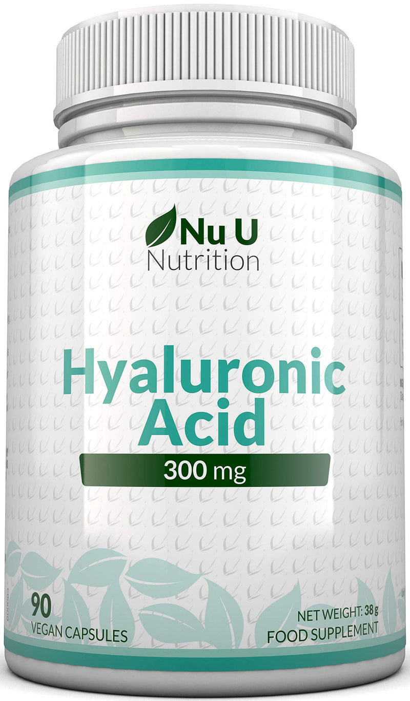 [Australia] - Hyaluronic Acid 300mg | 90 Capsules (3 Month Supply) | Triple Strength of Many Brands by Nu U Nutrition 