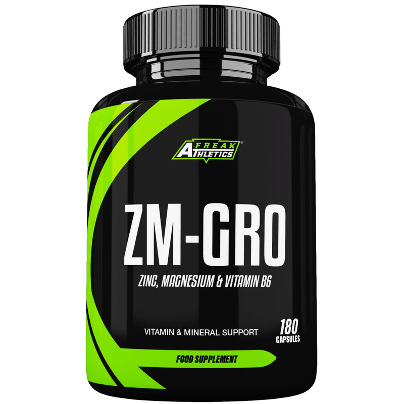 [Australia] - ZM-GRO - Zinc, Magnesium & Vitamin B6 ZMA 180 Capsules - Helps Support Testosterone - Promotes Muscle Strength, Recovery, Energy & Better Sleep - UK Made ZMA Tablets 