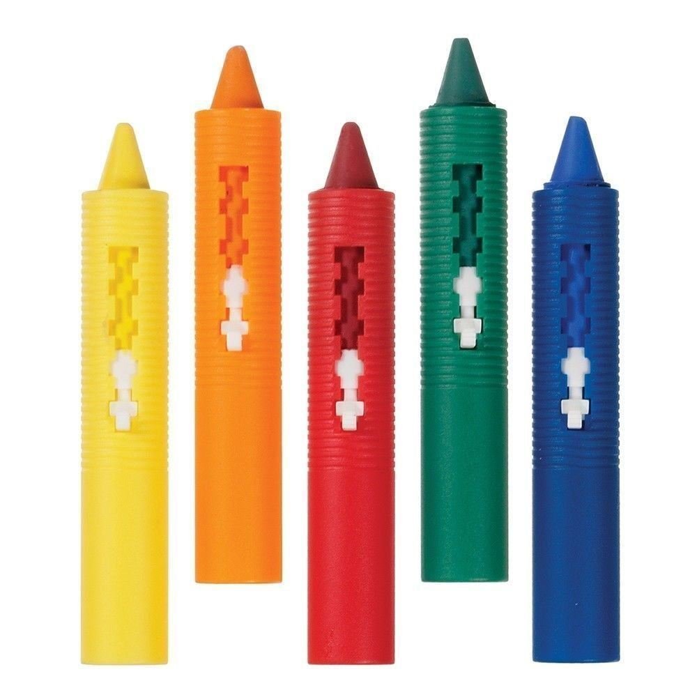 [Australia] - Pack of 6 Baby Bath Crayons 9 x 1.5 cm for Fun in Bath - Non Toxic Bath Toy Age Suitability 3 Years+ 