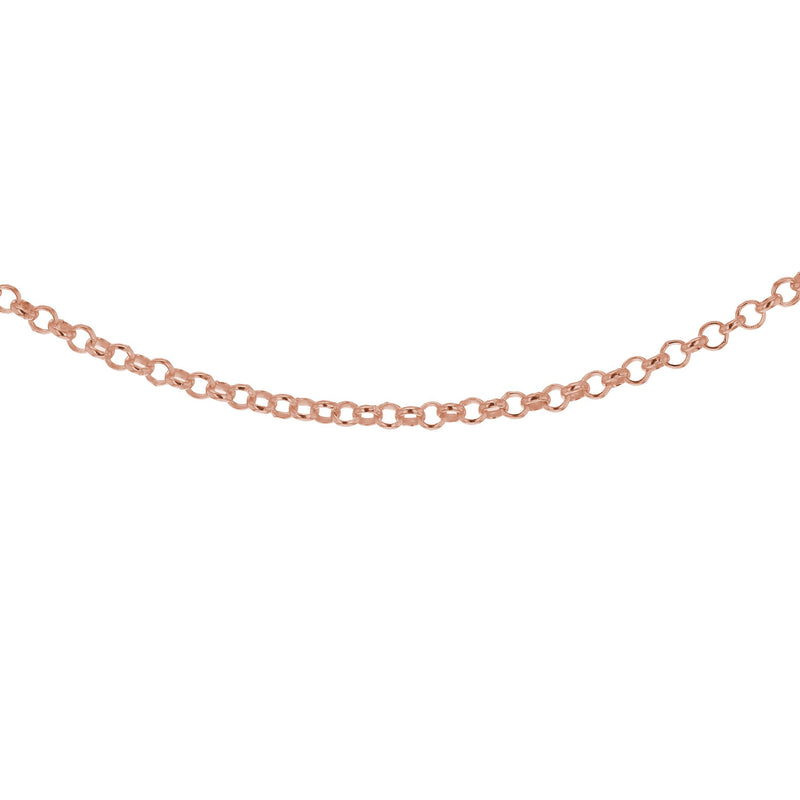 [Australia] - Tuscany Silver Women 925 Sterling Silver Rose Gold Plated Belcher Chain 46 cm/18 Inch 