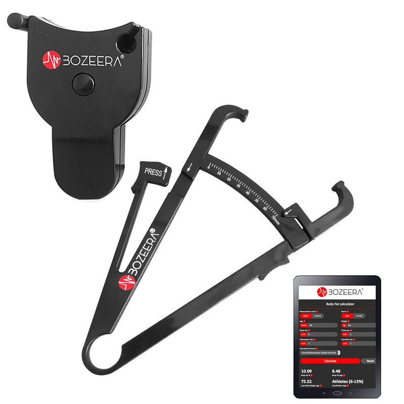 [Australia] - [Body Fat Caliper and Body Measuring Tape] / Skinfold Caliper and Body Tape Measure - Includes Free Software, Video Interpretation, and English Manual - BOZEERA© - The Complete Set. 