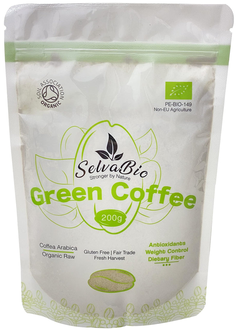 [Australia] - Organic Green Coffee Powder, unroasted, Soil Association Certified, an Incredible Source of Fibre and Beneficial antioxidants, Promoting a Healthy and Balanced Diet, by SelvaBio. 