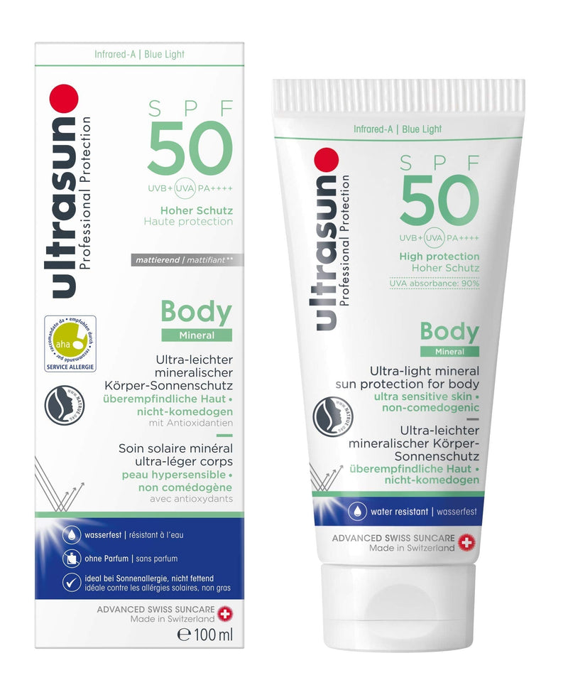 [Australia] - ultrasun SPF 50 Body Ultra Light Mineral Sunscreen Lotion, 100 ml 