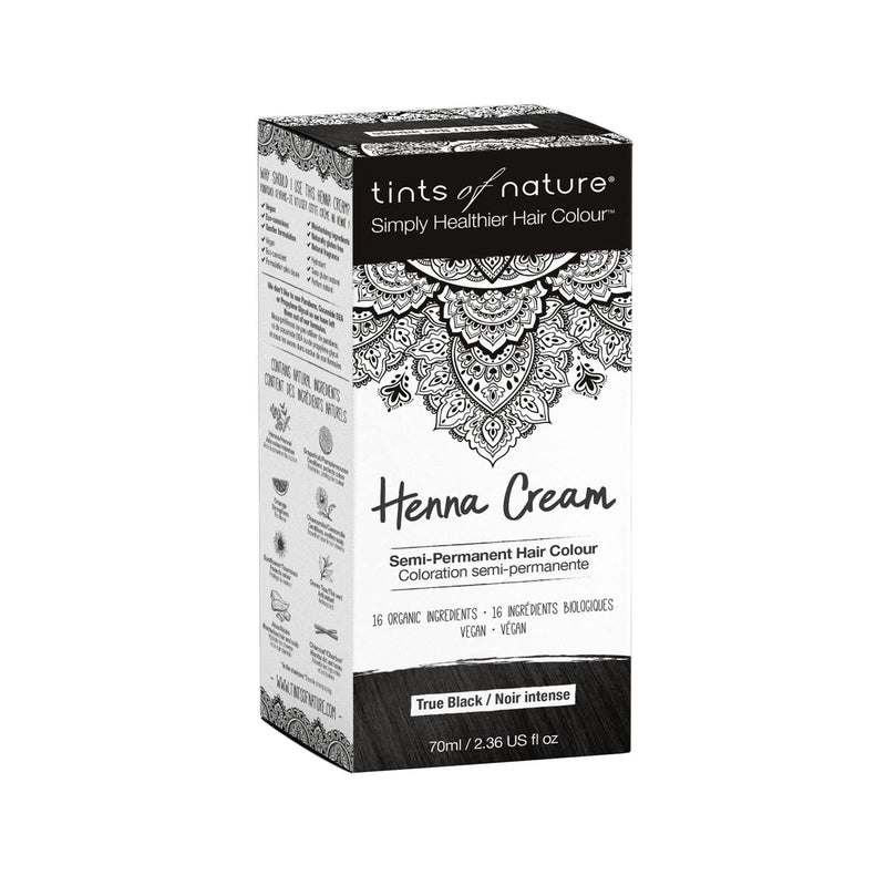 [Australia] - Tints of Nature Henna Cream Hair Colour, Natural and Organic, Semi-Permanent, 1 x 70ml - True Black 70 ml (Pack of 1) 